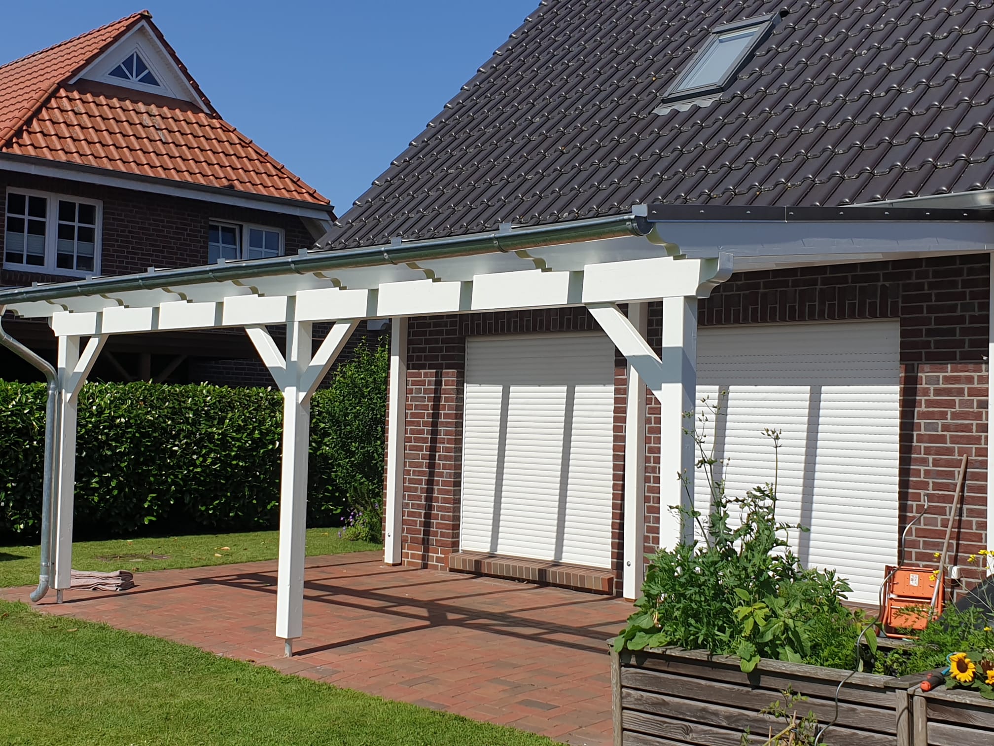 Terrassenüberdachung – Weiß – Ansicht 3